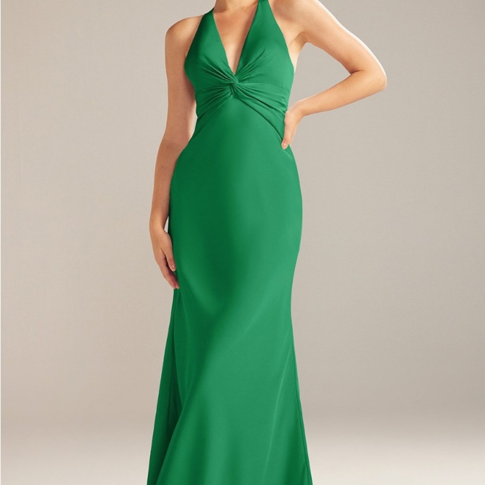 Green Halter Bridesmaid dress